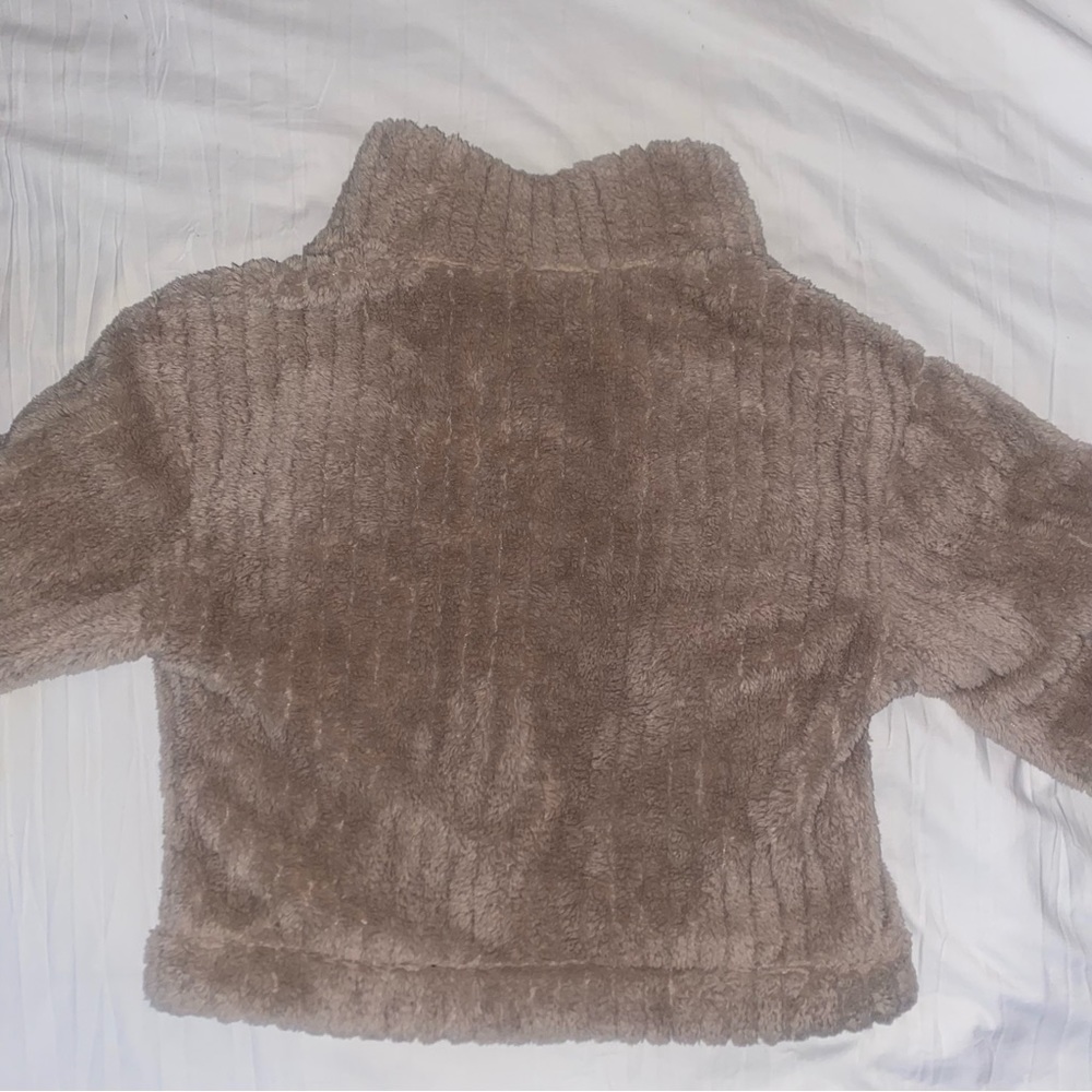 Fuzzy Beige Button Down Shacket - image 2